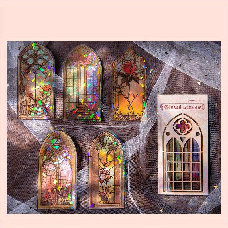 10pcs Vintage Doors & Windows Stickers Pack DIY Scrapbooking Art Aesthetics