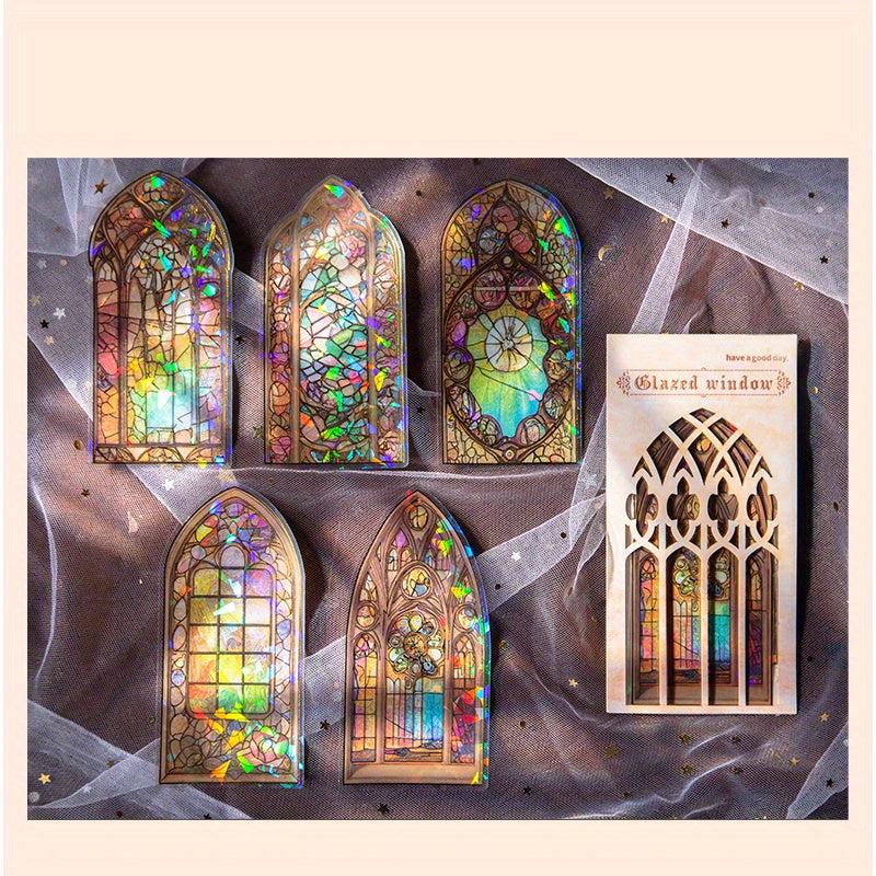 10pcs Vintage Doors & Windows Stickers Pack DIY Scrapbooking Art Aesthetics