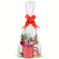 20pcs Large Clear Cellophane Bags For Baskets Halloween Christmas