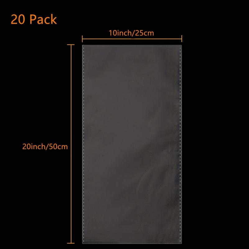 20pcs Large Clear Cellophane Bags For Baskets Halloween Christmas