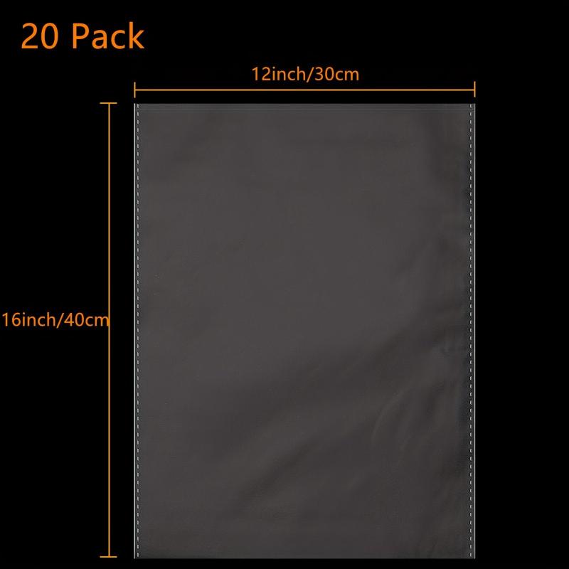 20pcs Large Clear Cellophane Bags For Baskets Halloween Christmas