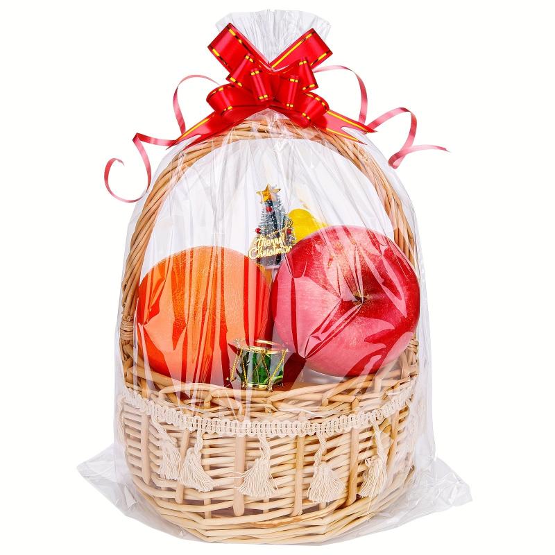 20pcs Large Clear Cellophane Bags For Baskets Halloween Christmas