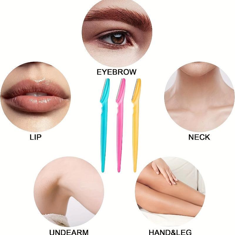 6pcs Precision Eyebrow Razor Shaver For Women And Men