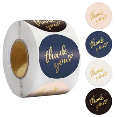 500pcs Gold Hot Stamping Self-adhesive Sticker Label
