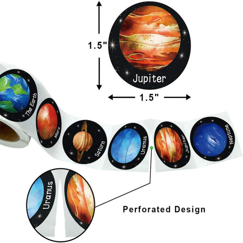 500pcs Space Planets Cartoon Stickers