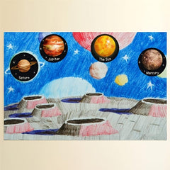 500pcs Space Planets Cartoon Stickers