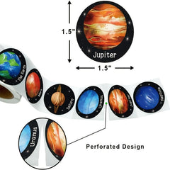500pcs Space Planets Cartoon Stickers