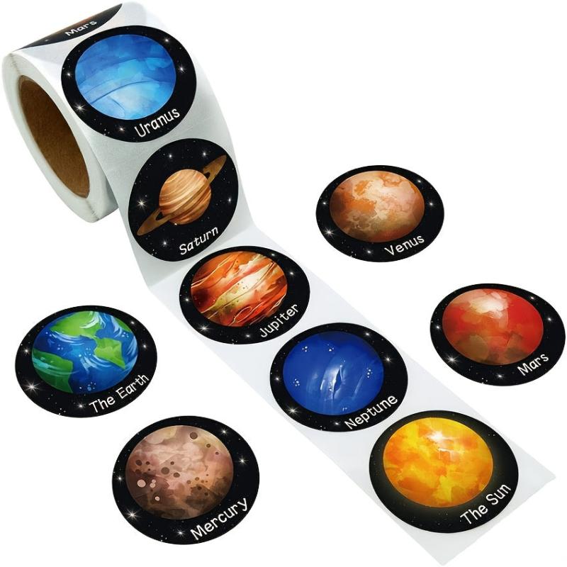 500pcs Space Planets Cartoon Stickers