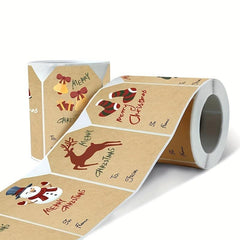 250pcs Christmas Stickers Gift Seal Sticker Self-adhesive Label Decoration