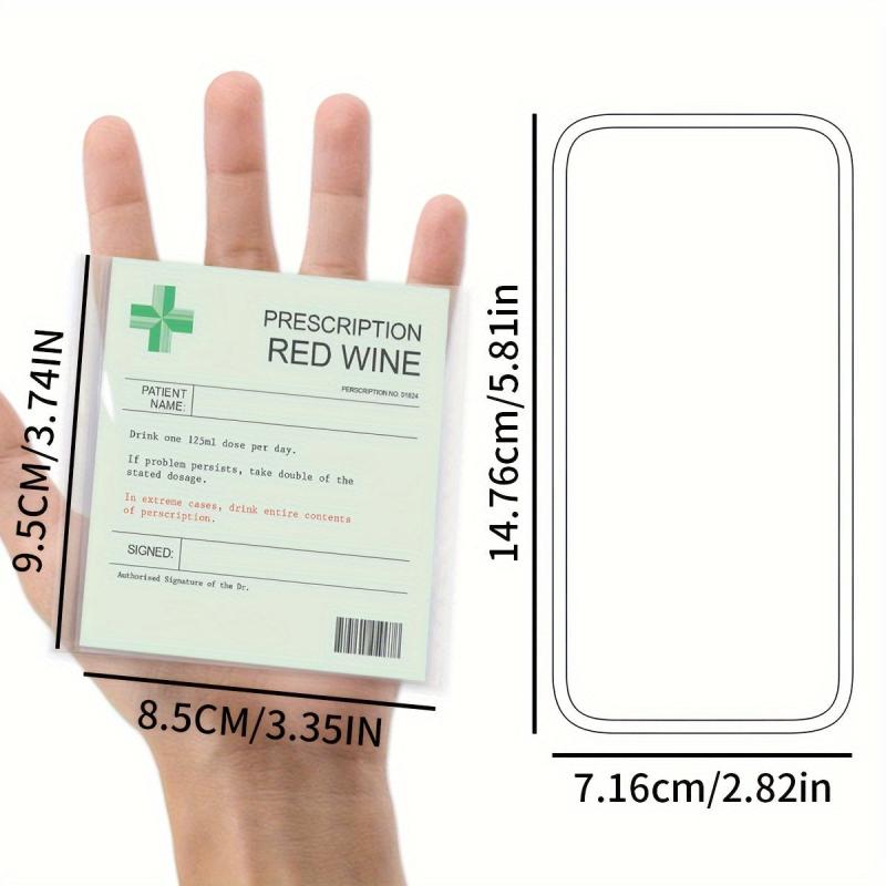 6pcs Funny Prescription Wine Label Christmas Novelty Bottle Label Stickers