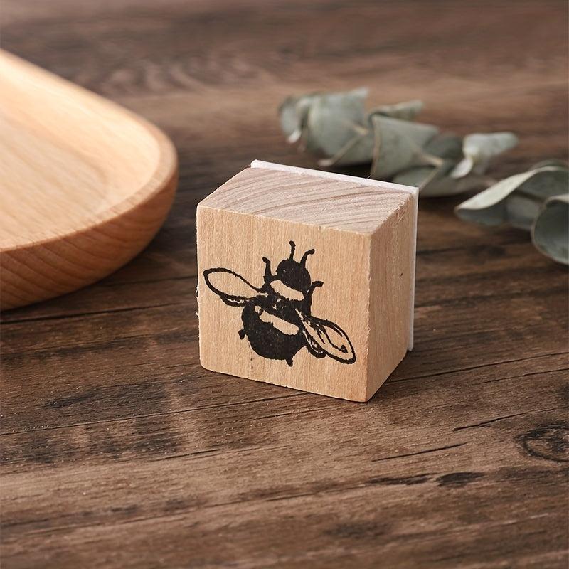 Animal Little Bee Wooden Rubber Stamp DIY Scrapbooking Decoration