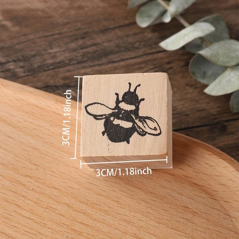 Animal Little Bee Wooden Rubber Stamp DIY Scrapbooking Decoration
