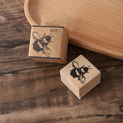 Animal Little Bee Wooden Rubber Stamp DIY Scrapbooking Decoration