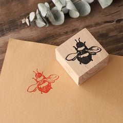 Animal Little Bee Wooden Rubber Stamp DIY Scrapbooking Decoration