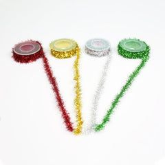 86 Cm Christmas Tinsel Ribbon Metallic Garland Glitter Tinsel Ribbon