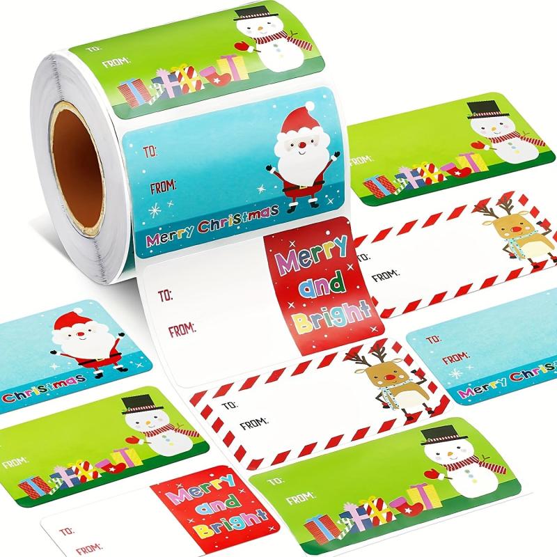 500pcs Christmas Labels Santa Claus Stickers Self adhesive Xmas Gift Decor
