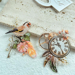 40 Retro Feather Stickers for DIY Decoration of Journals Scrapbooks Crafts