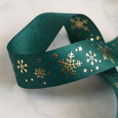 5m Christmas Ribbon Flowers Cake Tree Decoration Golden Red Green Ribbon