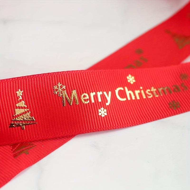 5m Christmas Ribbon Flowers Cake Tree Decoration Golden Red Green Ribbon