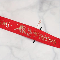 5m Christmas Ribbon Flowers Cake Tree Decoration Golden Red Green Ribbon