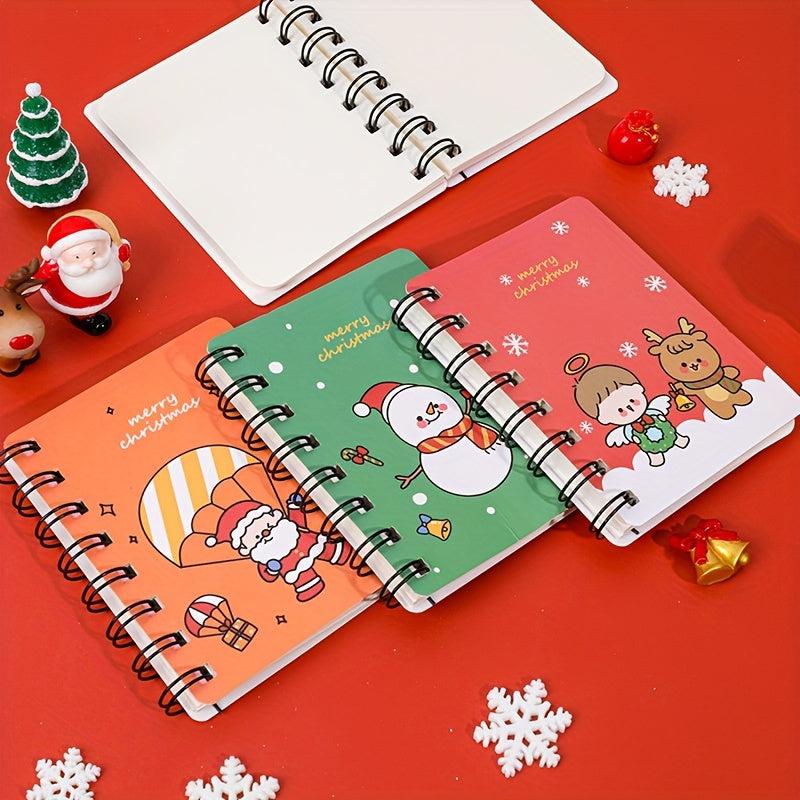 Christmas Coil Book Mini Portable Notepad Pocket Notebook School Supplies