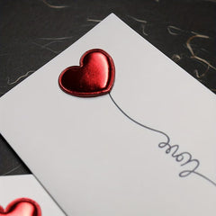 1pc Valentines 3D Love Card Leather Heart Greeting Cards