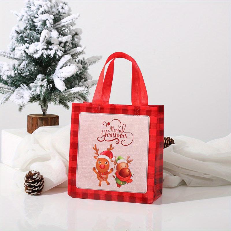 4pcs 23 22 Waterproof Christmas Non-woven Fabric Tote Bags