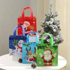 4pcs 23 22 Waterproof Christmas Non-woven Fabric Tote Bags