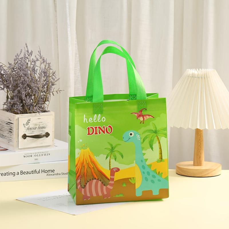 4pcs Dinosaur Pattern Gift Bags 9 1 8 7 4 3inch 23 22 Goodie Bags Goody Bags