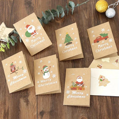13pcs Christmas Greeting Cards Holiday Gift Cards Message Cards