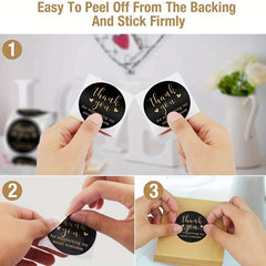 100 Thank You Stickers for Party Favors and Decor