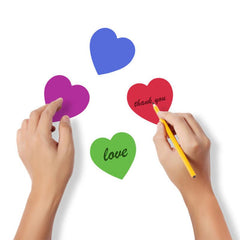 500 Heart Label Sticker, 8 Colors, Adhesive, Party Decoration