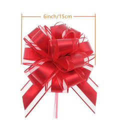 2pcs Large Christmas Pull Bows for Gift Wrapping 15-24cm Ribbon Bows