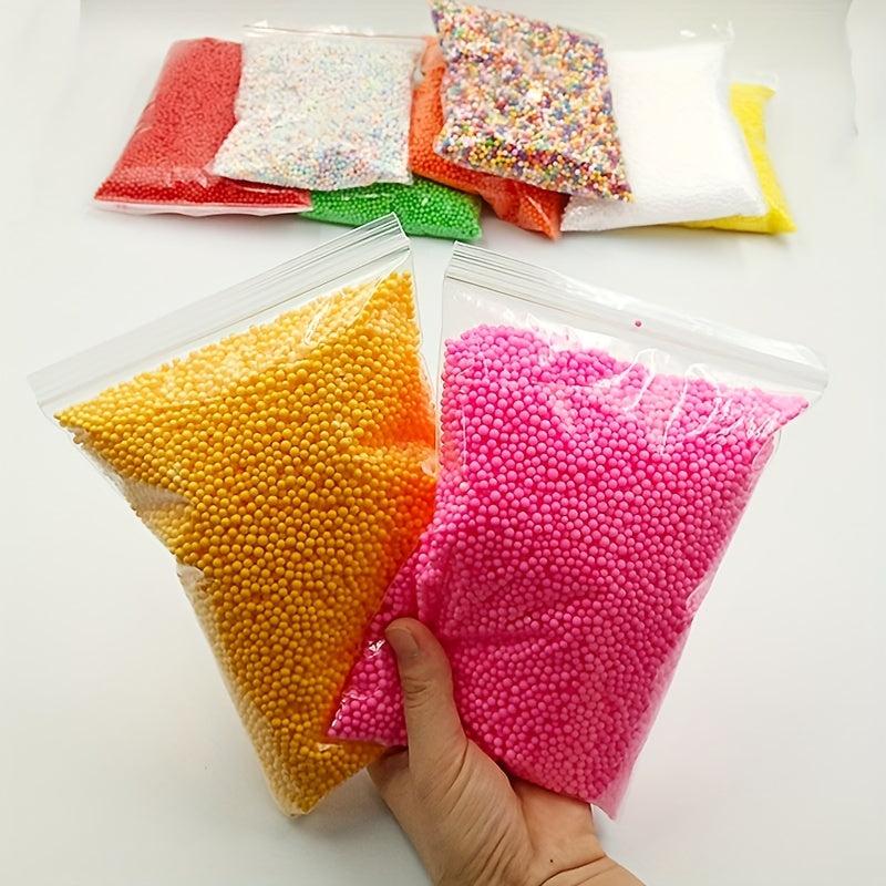 10g Polystyrene Filler Balls for DIY Snow Mud, Small Foam Beads Bottle