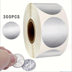 300pcs Round Scratch Off Stickers for DIY Games Raffle Ticket
