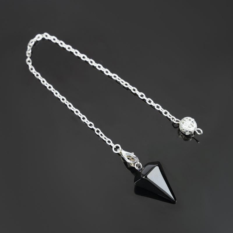 Natural Stone Quartz Gemstone Crystal Hexagonal Reiki Chakra Pendant
