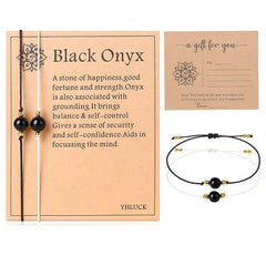 Carnelian Crystal Bracelet Set with Wish Cards