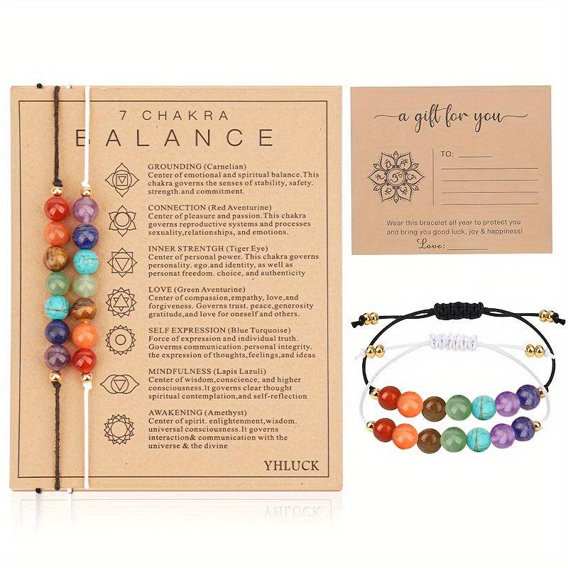 Carnelian Crystal Bracelet Set with Wish Cards