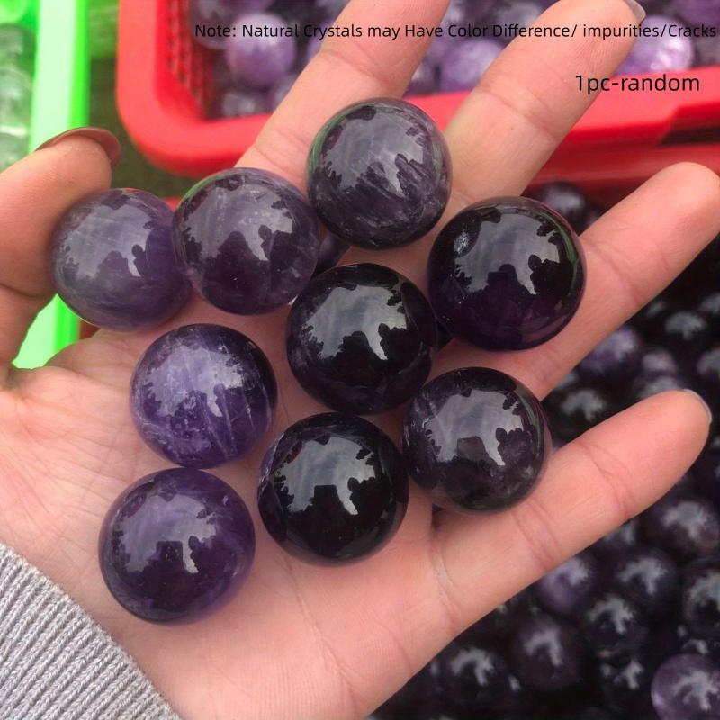 Natural Amethyst Orgone Pyramid Sphere Healing Crystal Decoration