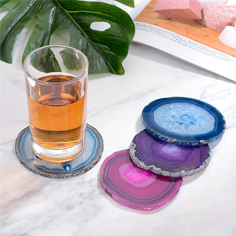 1pc Agate Slices Wind Chimes Gem Ornaments Natural Agate Coaster 7
