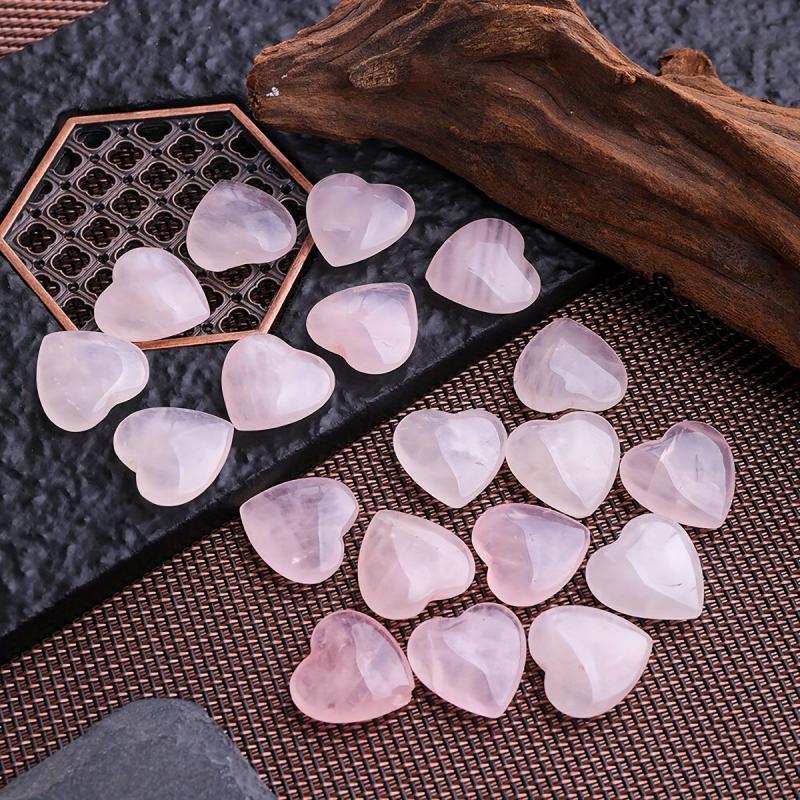 Rose Quartz Heart Healing Crystal Stones Love Natural Reiki Gemstones