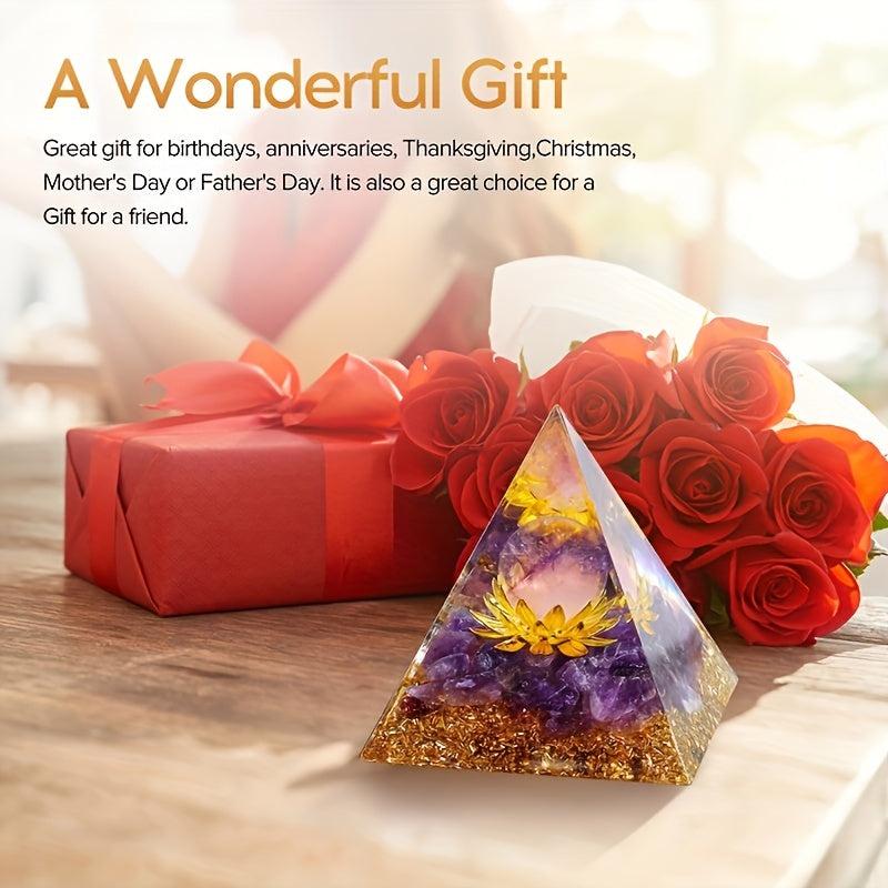 Positive Energy Orgone Pyramid Reduce Stress Chakra Healing Luck Crystals Gift