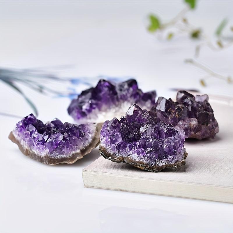 2pcs Amethyst Cluster Geode 100g Set Decorate Room with Beauty & Energy