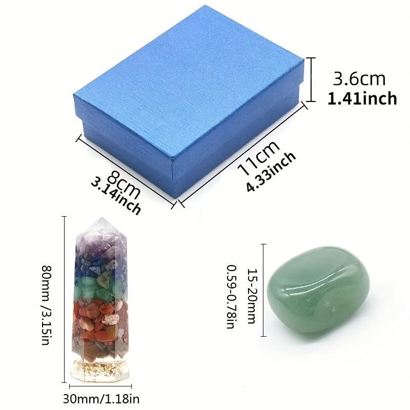 7pcs Natural Crystal 7 Chakras Gemstone Set Healing Stone Yoga Balance Energy