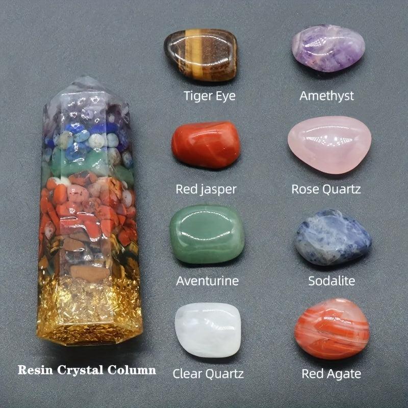 7pcs Natural Crystal 7 Chakras Gemstone Set Healing Stone Yoga Balance Energy