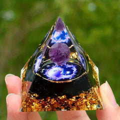Opulence Amethyst Orgone Pyramid for Meditation and Wealth