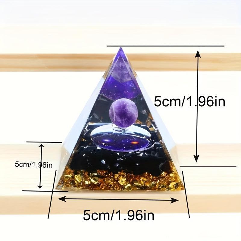 Opulence Amethyst Orgone Pyramid for Meditation and Wealth