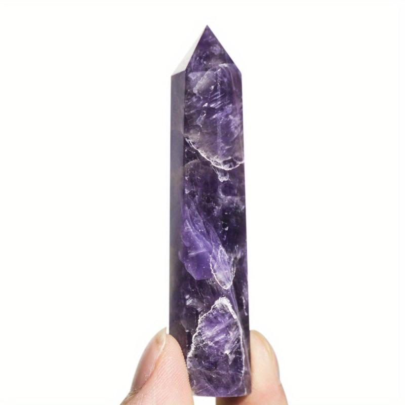 AierCrystal Rose Quartz Amethyst Point Wand Decoration
