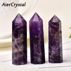 AierCrystal Rose Quartz Amethyst Point Wand Decoration
