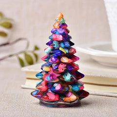 Luck Tree Ornaments Resin Gemstone Christmas Trees Home Decoration